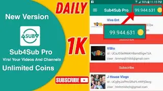 Sub4Sub Mod APK 10.7 (Unlimited Coins) Download APK | Sub For Sub Pro 9.9 APK Mod (Unlimited Money)