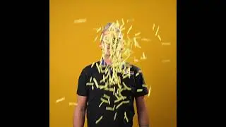 Throwing fries in slow motion