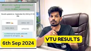 VTU RESULTS UPDATE on 6th Sep 2024