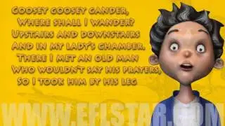 Children's Nursery Rhyme - Goosey Goosey Gander