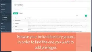 Defines privileges on the Web console via Active Directory