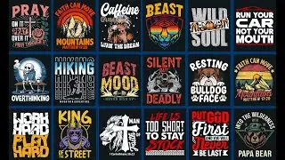 Custom Graphic T-Shirt Design Bundle for Merch by Amazon