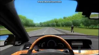 прогулка по району на  mersedes s65 citi car drivibg