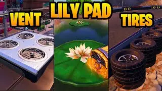 How to EASILY Bounce off a tire, a lily pad, and an air vent | Fortnite Challenge Guide