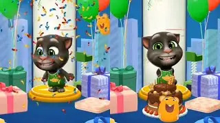Birthday lv5 🎉🎁🎉 - Part 3 - MY Talking Tom 2 billa wala gameplay walkthrough