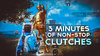 3 Minutes Of Non-Stop Clutches 🥵🔥 | Flutter ⚡ | MI A3 | BGMI Montage
