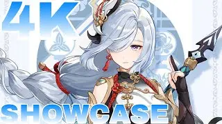 Shenhe Gameplay Character Showcase 4K 60fps | Genshin Impact