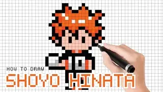 Cara menggambar anime Haikyuu! Shoyo Hinata  | Pixel Art