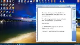 Shutdown PC with batch file on desktop