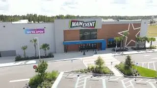 Drone footage of Main Event located in Wesley Chapel, Florida