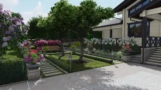 Ландшафтный дизайн  Проект участка 30 соток  Москва. Март 2020
