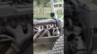 🚜 2JZ Lawn Mower COLD START! 🚜