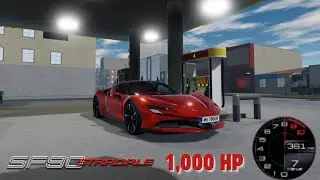 POV: 361km/h in 1,000hp Ferrari SF90 Stradale on Roblox Car Driving Simulator