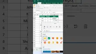 Five Star in Excel #excel #pc #exceltips  #computer #viral #reels #short