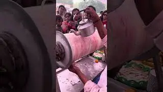ROLLER COASTER Natural Mix Fruits ICE CREAM Live making