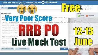 🎯Oliveboard RRB PO Live Mock Test| Score 🥲 12-13 June | How to Attempt Mock | 