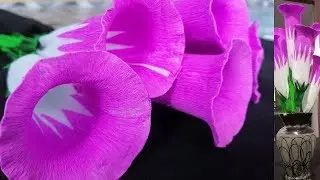 MORNING GLORY FROM CRAPE PAPER https://youtu.be/QnKIdXpnxTQ
