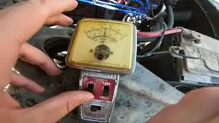 Checking  points, dwell and timing on a vintage GM car