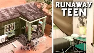 building a tiny house for a runaway teen in the Sims 4 - Speed Build