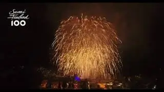 New Years 2018 celebration in Pohja Pojo (in 4K) Suomi Finland 100v.