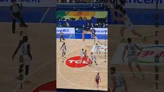 Aigars Skele ends the 3rd qrt with a 3-pointer #fiba #basketball #latvia #guard #rostock #seawolves
