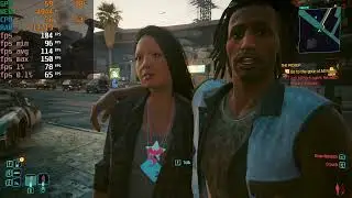 RX 7600 + Ryzen 7 5800X - Cyberpunk 2077 - 1080p high settings