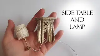 DIY Miniature Dollhouse Table & Lamp