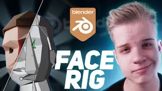 Blender low poly face rig with eye tracker - blender 2.93