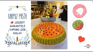 KARPUZ PASTA TARİFİ 🍉! MİSAFİRİNİZ BİR DİLİM DAHA İSTEYECEK 💯💯