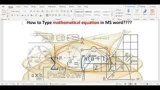 How to write math equation in ms word | ms office