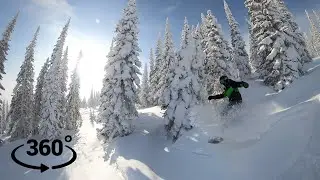 Freeride 360° VR Video: Фрирайд в зимнем лесу