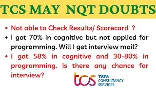 TCS MAY NQT Doubts| Who will get Interview Mail |TCS MAY NQT Cutoff 2021| TCS NQT 2021