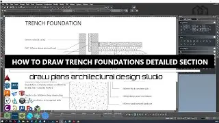How To Draw Trench Foundations Detail Sections Trench Block Foundation Trench Fill Foundations