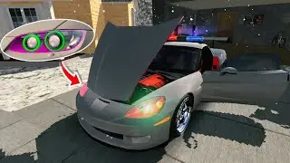 How to color the lights in Chevrolet Corvette C6, Car Parking Multiplayer