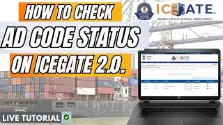How to check AD code status on ICEGATE 2.0. II LIVE TUTORIAL 2026