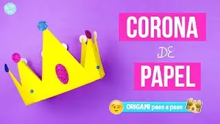 Como hacer una corona de papel 👑 - Origami Fácil y rápido  |Partypop DIY🎉|