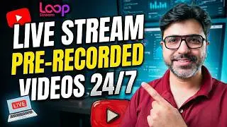 How to Live Stream Pre Recorded Video 24/7 on YouTube (in Hindi)