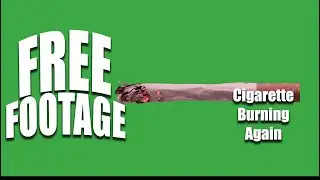 Copyrightfree stock footage green screen effects - cigarette burning again
