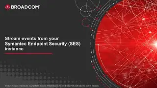 Stream events from your Symantec Endpoint Security instance.