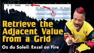 Retrieve the Adjacent Value from a Grid with XLOOKUP & Dynamic Arrays