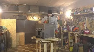 ПРОСТАЯ   ПЕЧЬ  для ГАРАЖА .