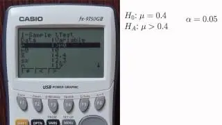1-Sample Hypothesis Test and Confidence Intervals using Casio fx-9750GII (FAST)