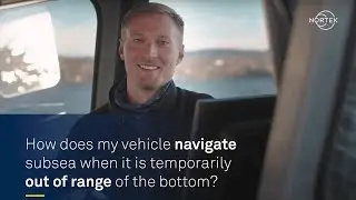 Navigating when a subsea vehicle is out of range of the seabed