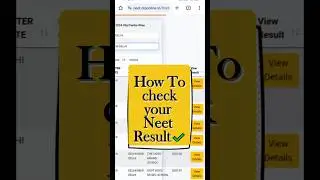 How to check your NEET result 2024 ✅  #neet
