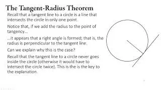 Two Theorems about Tangent Lines to Circles