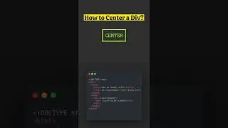 How to Center a Div? #javascript #frontend #animation #loader #loading #htmlcss #centerdiv #coding