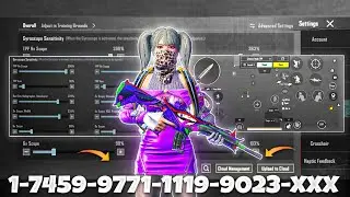 NEW UPDATE 3.9🔥BEST SENSITIVITY CODE + CONTROL SETTINGS BGMI/PUBG MOBILE