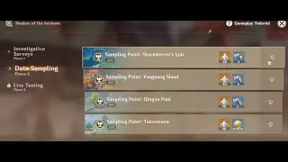 Genshin impact Shadow of the ancients - Data sampling ALL locations