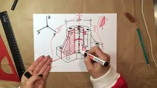 Разбор  детали перед чертежом по ее изометрии