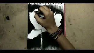 abstract Charcoal sketch of flower|| Easy to draw|| Easy to apply|| 2017
